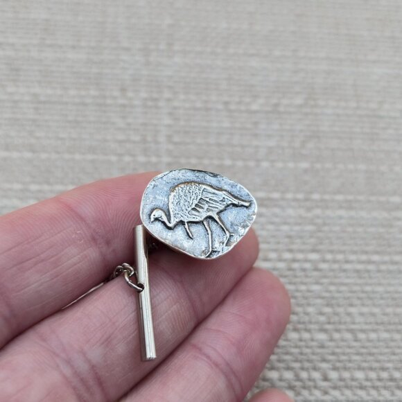 Sterling Silver Very Rare James Avery Turkey Tie Tack Lapel Pin A5093 - Picture 2 of 7